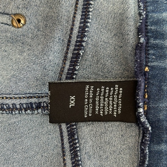 Athena Marie Pull on Skinny Leg framed hem Jeans Sz XXL - Picture 2 of 8